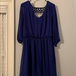 Royal blue shift dress